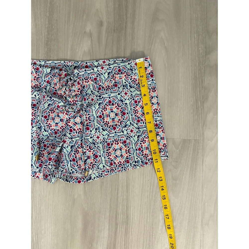 Helen Jon Women Short Geometric Print Board Blue Pink Lace Up Water Resistant 10 - Picture 6 of 9